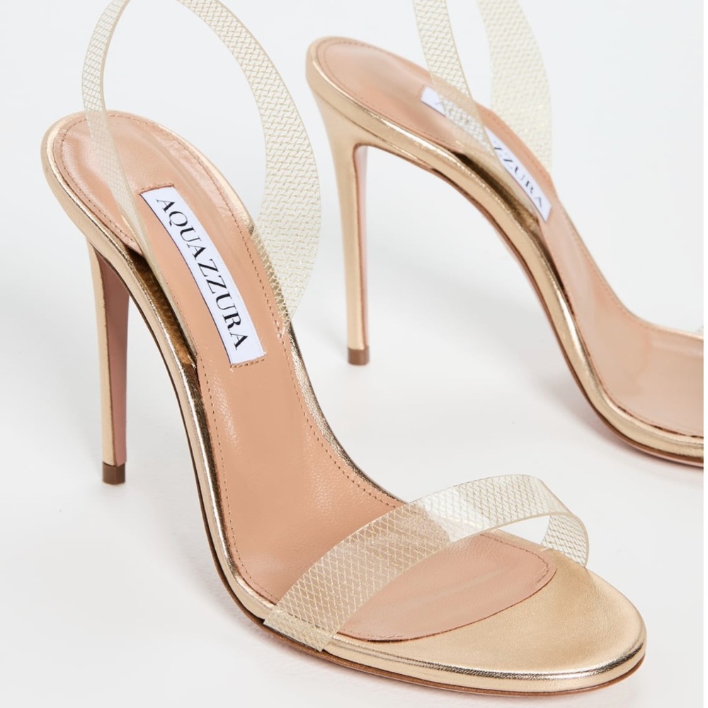 Aquazzura So Nude Plexi Sandal 105